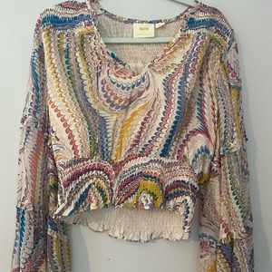 Anthropologie Flare Sleeve Blouse